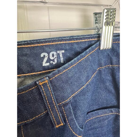 J. Crew Women's 29 Tall High Heel Flare Jeans Dark Wash Faded Blue Made In USA - Picture 4 of 15